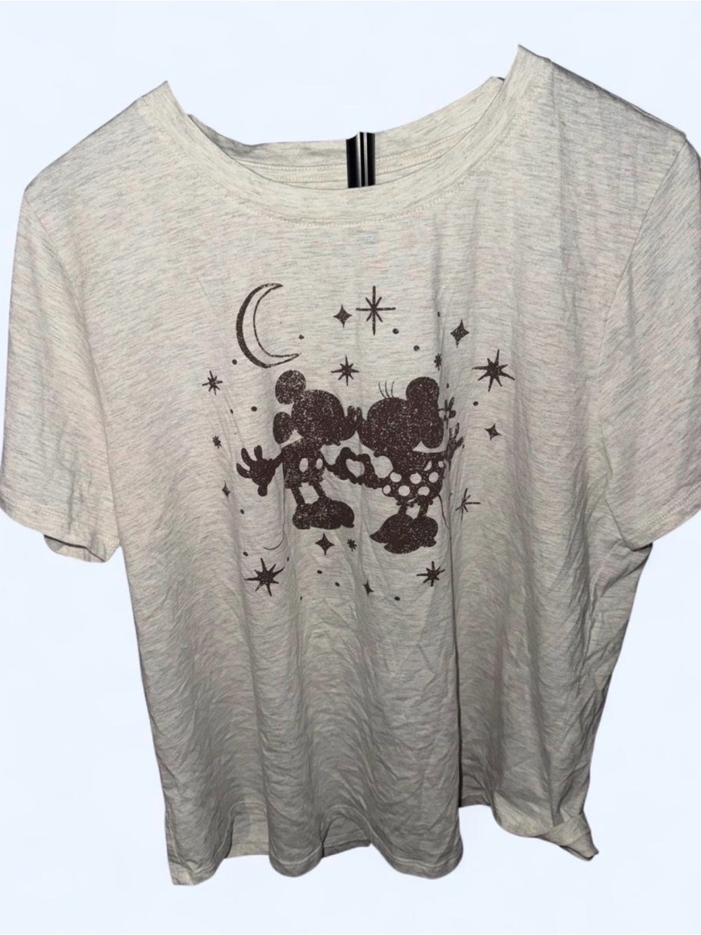 Disney Mickey & Minnie Mouse Celestial Graphic T-Shirt Women’s XL Gray
